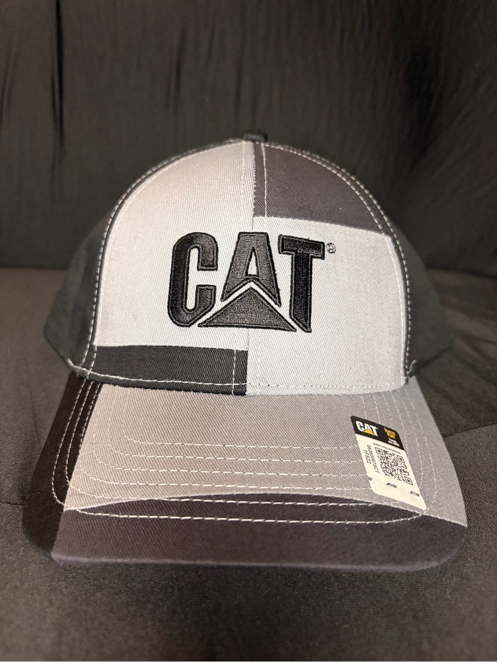 Gray & White Patchwork Cap